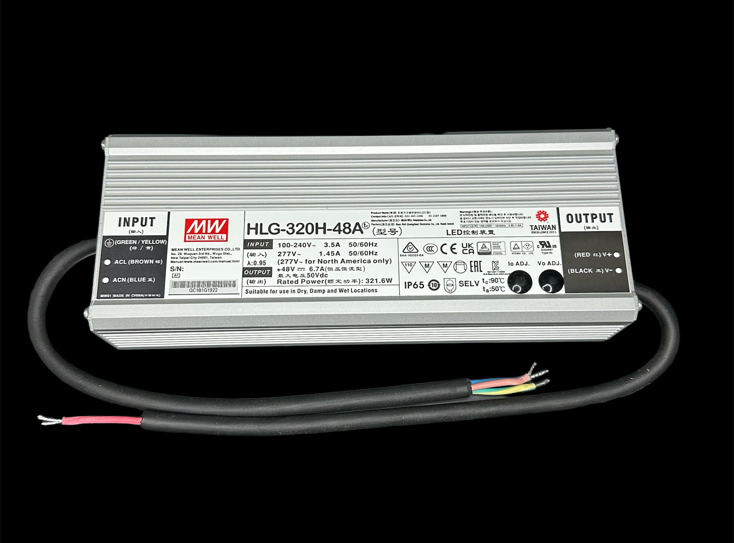 320W CONSTANT VOLTAGE IP67 24V LED DRIVER (MEANWELL 5 YEAR)