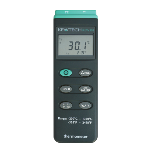 Digital dual input thermometer -200ºC to 1370ºC