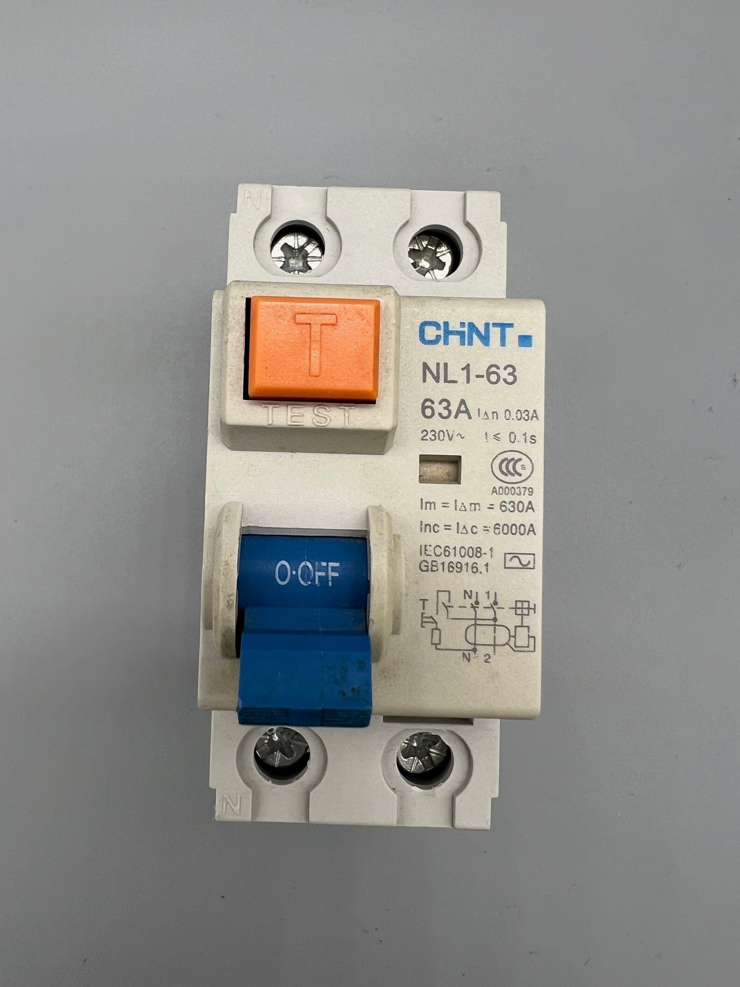 Chint NL1-63 Type AC Double Pole 63A 30mA RCD Residual Current Device