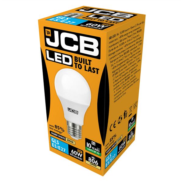 JCB LED A60 806lm Opal E27 3000K - S10988