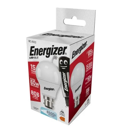 Energizer LED GLS B22 (BC) 806lm 8.5W 6,500K (Daylight) - S9421
