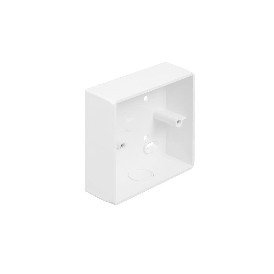 1 Gang Universal Box Square Corners 32mm - White - SB1SCWH