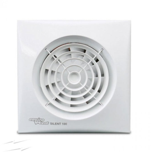 Envirovent Silent 100mm White Extractor Humidity Timer Fan – SIL100HT