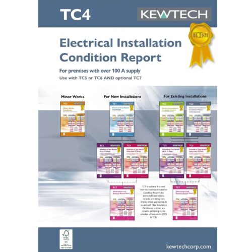 Electrical Installation Condition Report fo over 100A supply 40 pages