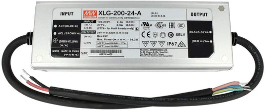 Luxlite 200W CONSTANT VOLTGE IP67 24V LED DRIVER (MEANWELL 5 YEAR)