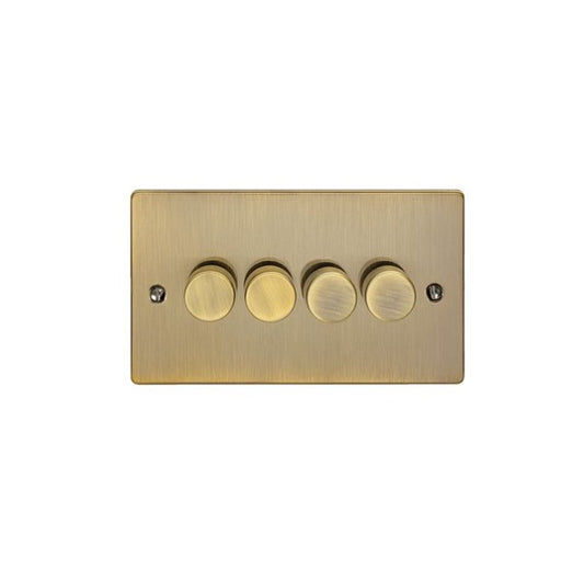 Antique Brass 4 Gang 440W LED Dimmer Switch - EN4DLEDABB