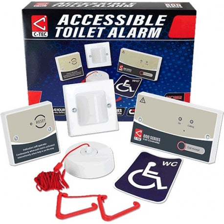 C-TEC NC951 Accessible toilet alarm system to BS8300 (can be interfaced to a SigTEL master controller or Type B outstation via its volt-free relay contacts)