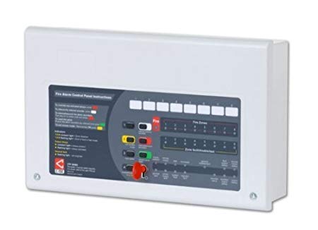 C-TEC CFP708-2 CFP AlarmSense 8 zone two-wire panel. Max 2 x 3.2Ah batteries