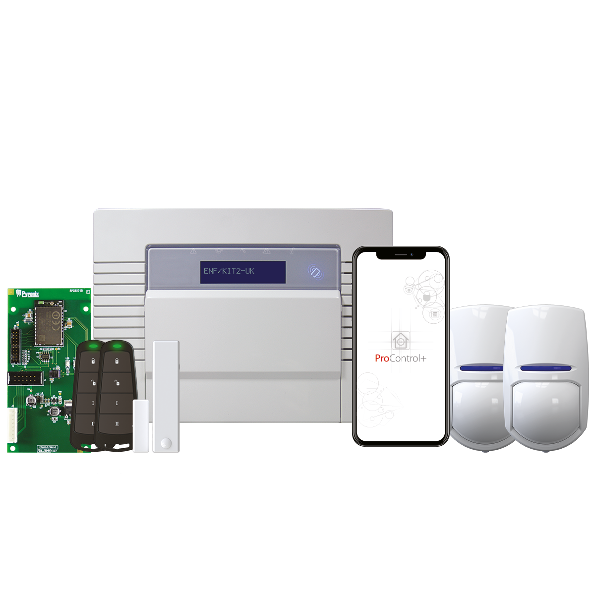 Pyronix ENF/KIT2-UK (Enforcer Kit 2) 1xENF32UK-WE, 2xKX10DP-WE, 1xMC1MINI-WE, 2xKF4-WE, & 1 x DIGI-WIFI