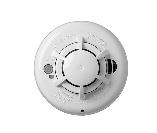 Visonic 0-500326 (SMD-429) Smoke and heat Detector, Photoelectric Ceiling Mount Certified to EN 14604, BOSEC + Battery (3v Lithium) 85db Sounder