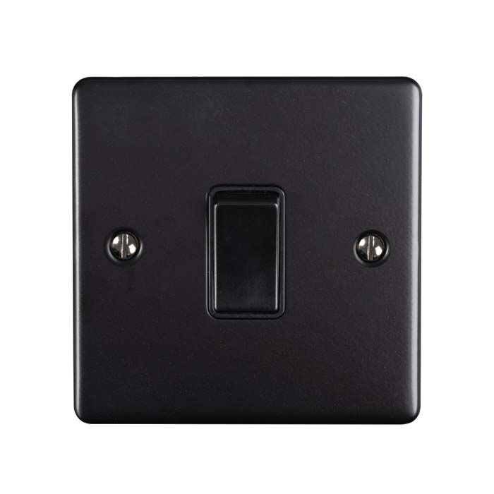 1 GANG 45AMP DP SWITCH MATT BLACK ENHANCE RANGE BLACK TRIM