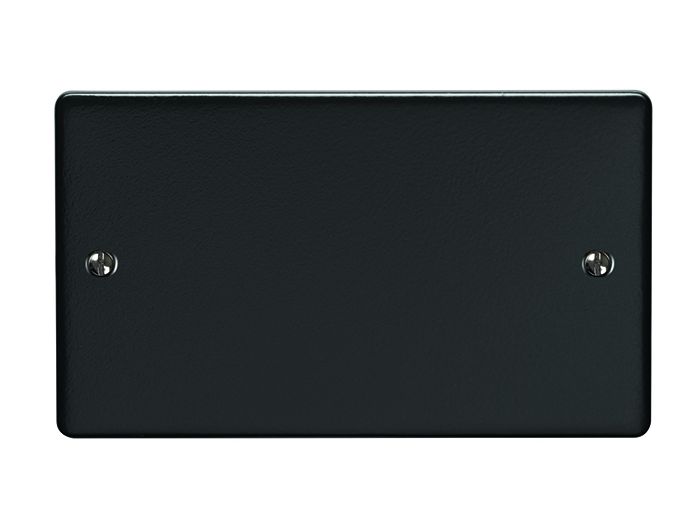 Double Blank Plate Matt Black Enhance Range