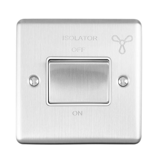 6Amp Fan Isolator Switch Satin Enhance Range White Trim