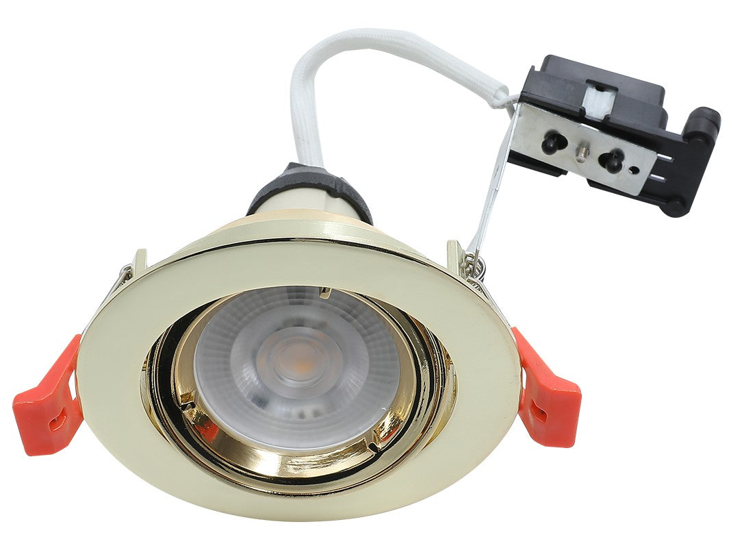 Hoop Plus Downlight Die Cast GU10 Tilt Brass