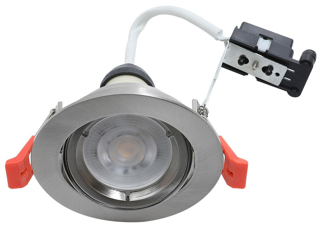 Hoop Plus Downlight Die Cast GU10 Tilt Satin Chrome