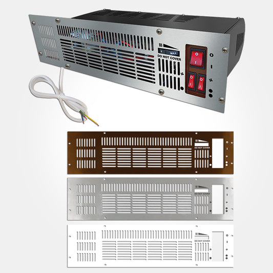 2.4kw Plinth Fan Heater with 3 Colour Fascias - IP20