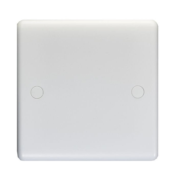 White Plastic 1 Gang Blank Plate - PL4011