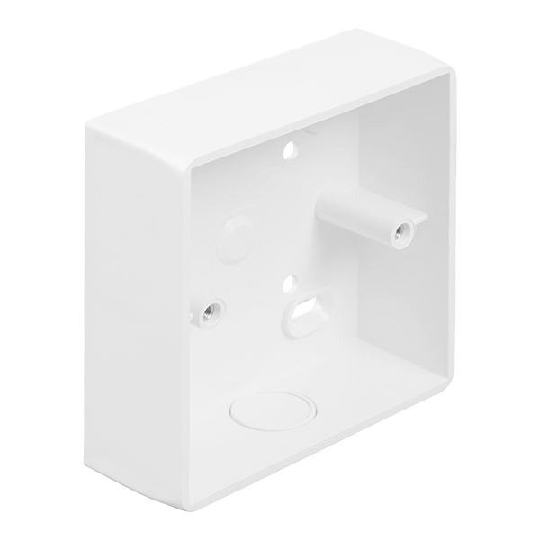 1 Gang Universal Box Round Corners 32mm - White - SB1RCWH